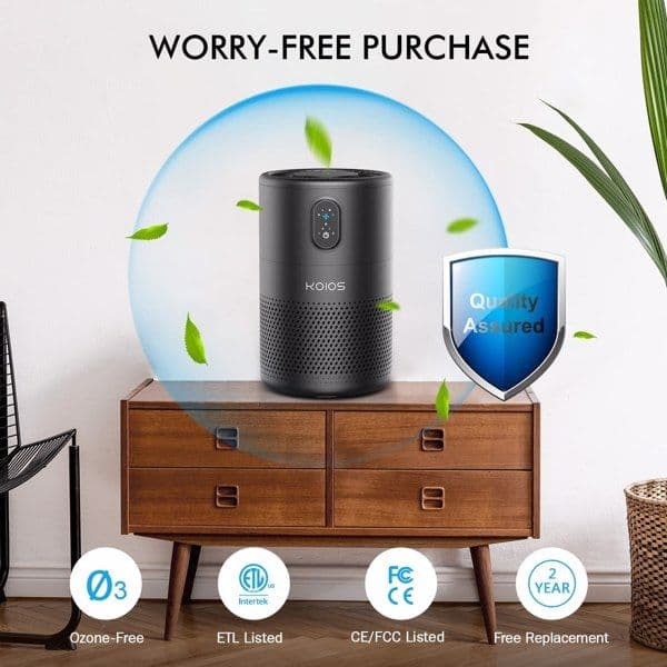image-KOIOS Air Purifiers for Bedroom Home H13 HEPA Filter Purifier