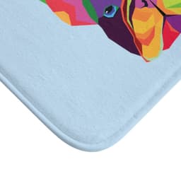 image-Colorful Dog Bath Mat