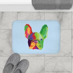 image-Colorful Dog Bath Mat