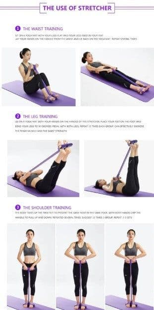 image-Portable Fitness Resistance Band with Pedal