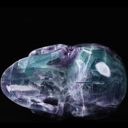 image-Natural Purple Fluorite 5 Inch Gemstone Skull