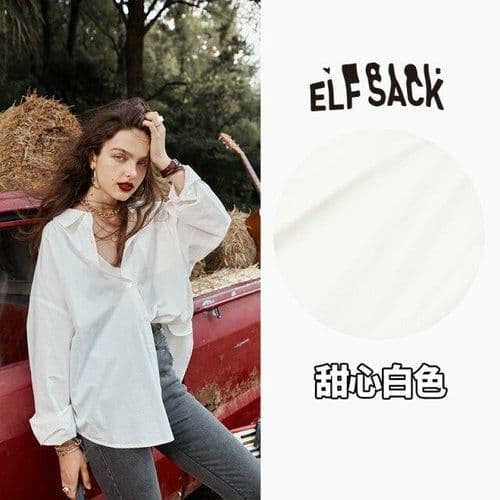 image-Solid Pure Chic Single Breasted Casual Shirt Women,Autumn Vintage Full