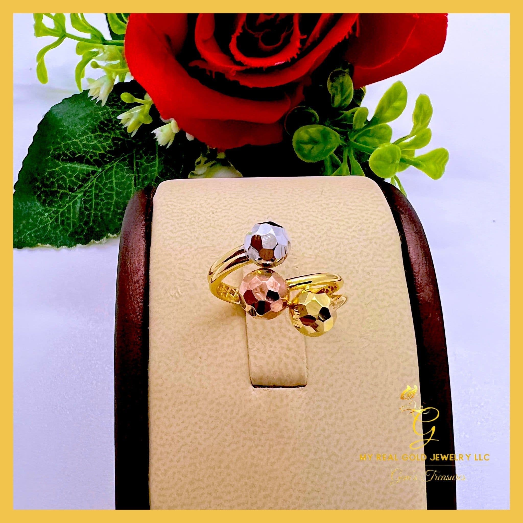 image-18K Real Gold Ring size 6