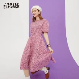 image-Love Print Casual Midi Holiday Dresses Women,Summer Vintage Short