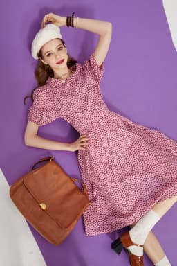 image-Love Print Casual Midi Holiday Dresses Women,Summer Vintage Short