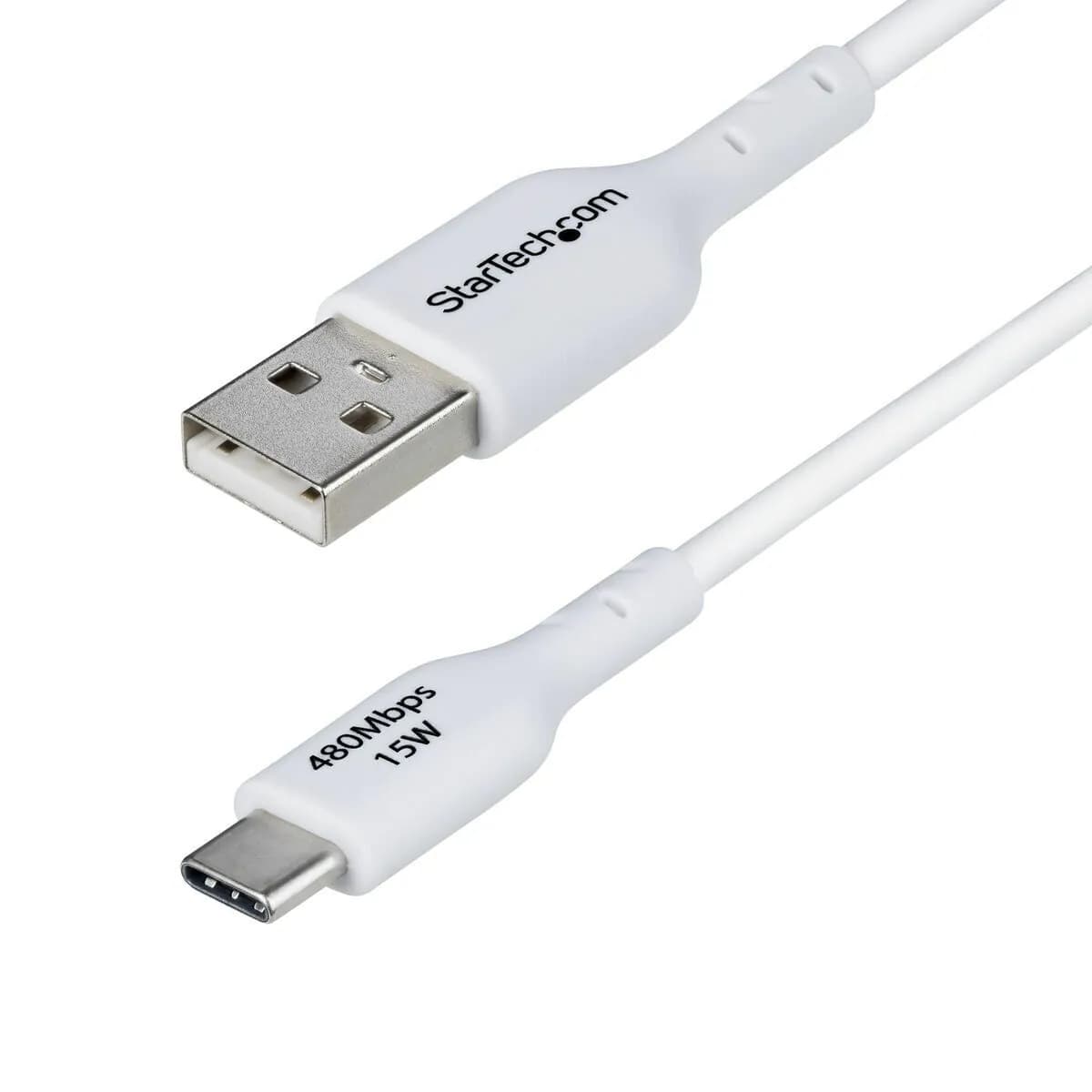 image-USB Cable Startech USB2AC1MNCWHE White 1 m