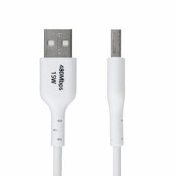 image-USB Cable Startech USB2AC1MNCWHE White 1 m