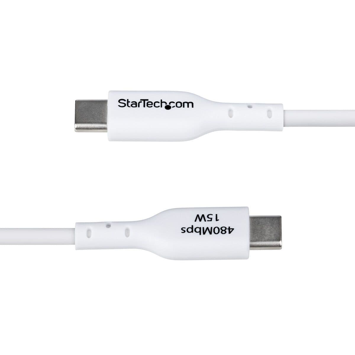 image-USB Cable Startech USB2AC1MNCWHE White 1 m