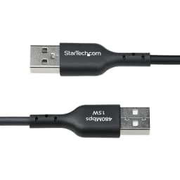 image-USB Cable Startech USB2AC2MNC Black 2 m