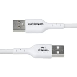 image-USB Cable Startech USB2AC3MNCWHE White 3 m