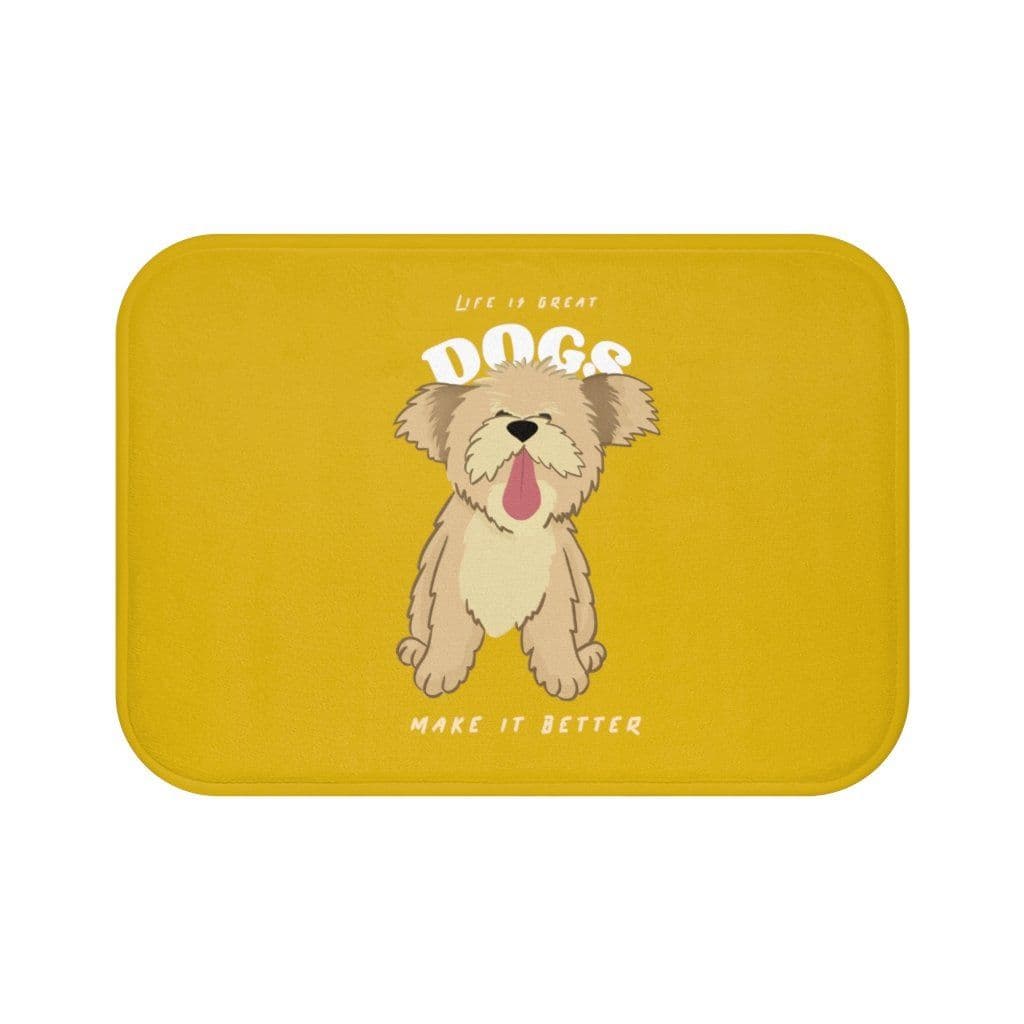 image-Life is Great, Dogs Make it Better Bath Mat
