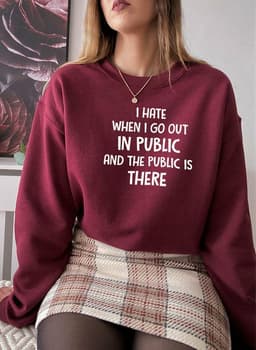 image-I Hate It When I Go Out In Public And The Public Is There Sweat Shirt