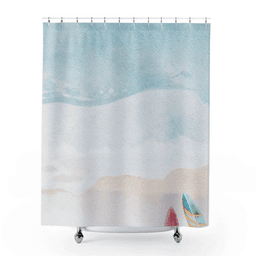 image-Beach & Surf Boards Shower Curtain