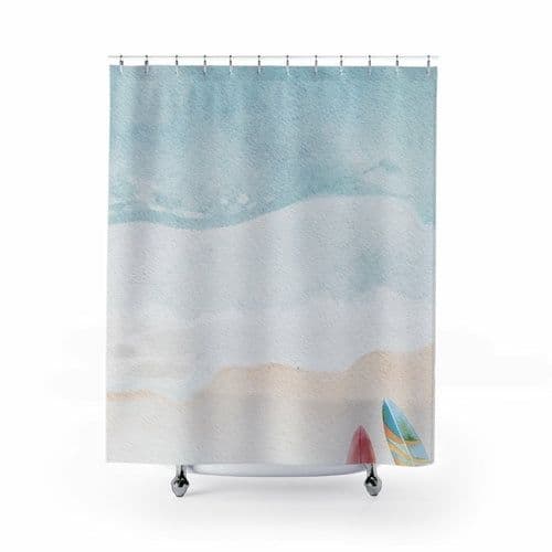 image-Beach & Surf Boards Shower Curtain