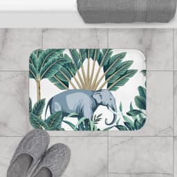 image-Auspicious Elephant in The Wild Bath Mat Home Accents