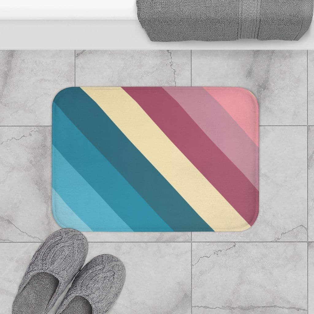 image-Striped Bath Mat Home Accents