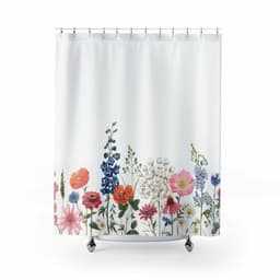 image-Spring Floral Garden Shower Curtains Home Decor