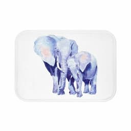 image-Mother and Baby Auspicious Elephant Bath Mat Home Accents