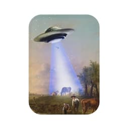 image-UFO Abducting Cow Bath Mat Home Accents
