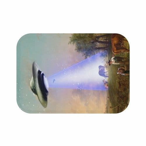 image-UFO Abducting Cow Bath Mat Home Accents