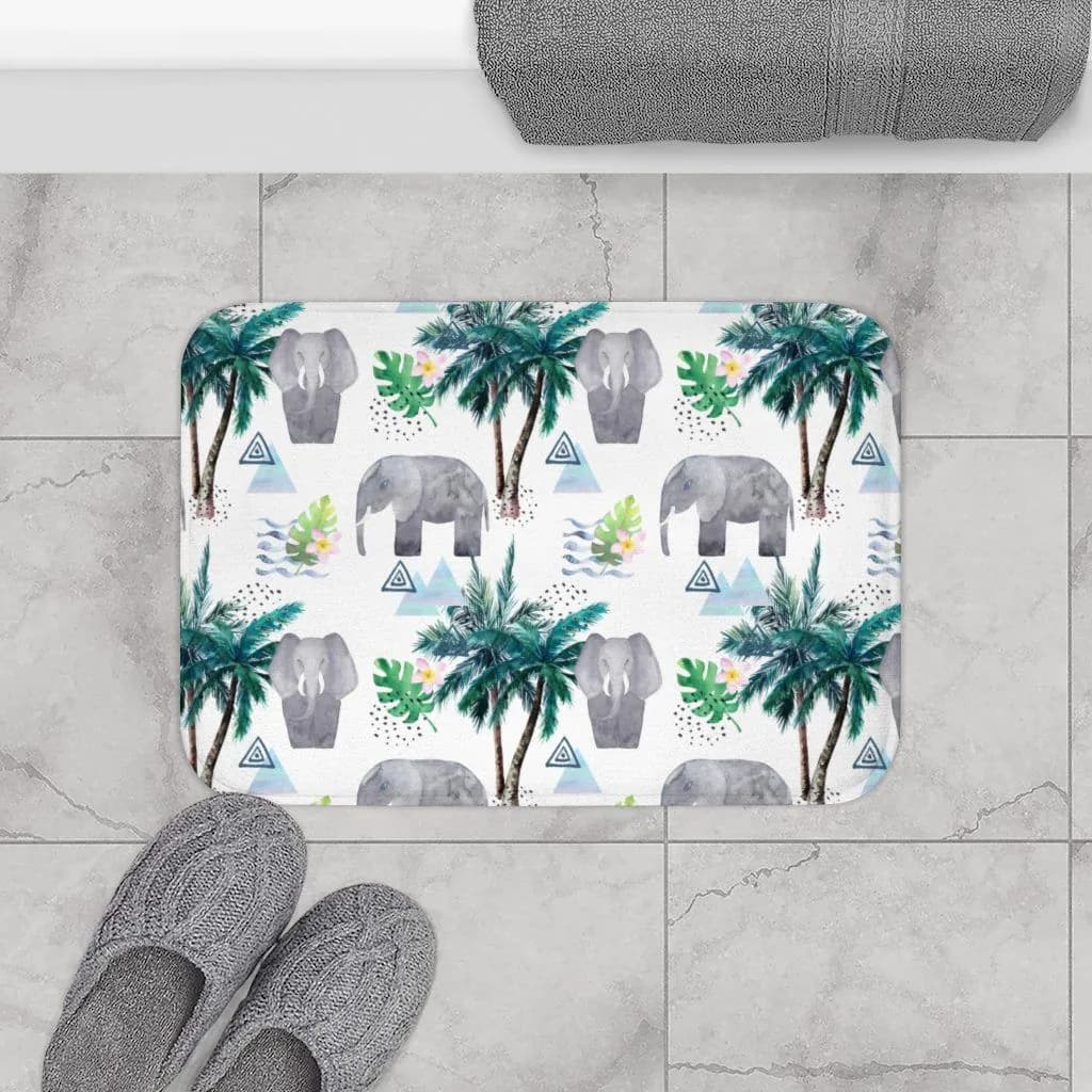 image-Lucky Elephant Bath Mat Home Accents