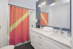 image-Pink Gradient Abstract Shower Curtains Home Decor