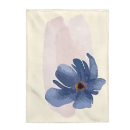 image-Abstract Floral Blanket Plush Throw