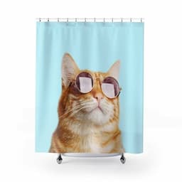image-Cat Rules Shower Curtains
