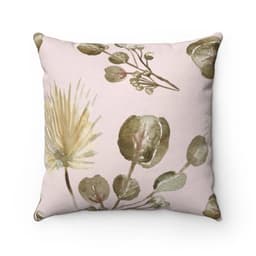 image-Garder Blossoms Double Sided Print Faux Suede Square Cushion