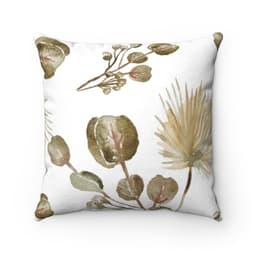 image-Garder Blossoms Double Sided Print Faux Suede Square Cushion