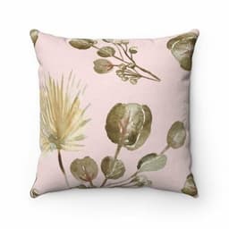 image-Garder Blossoms Double Sided Print Faux Suede Square Cushion