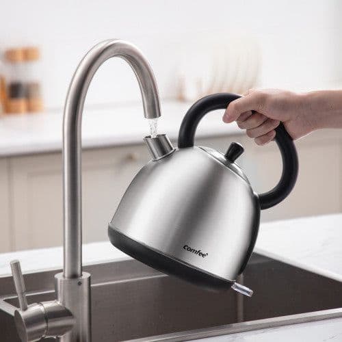 image-Stainless Steel Inner Pot and Lid Electric Kettle with Water Filter