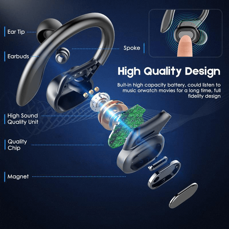 image-LED Display TWS Sport Bluetooth V5.0 Headset For Iphone Huawei