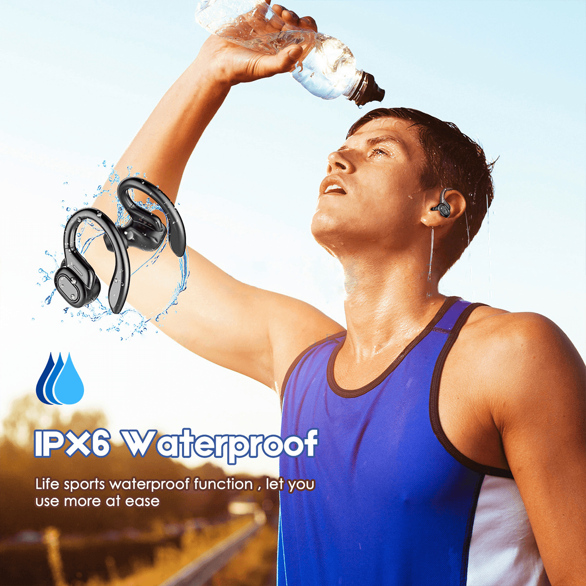 image-LED Display TWS Sport Bluetooth V5.0 Headset For Iphone Huawei