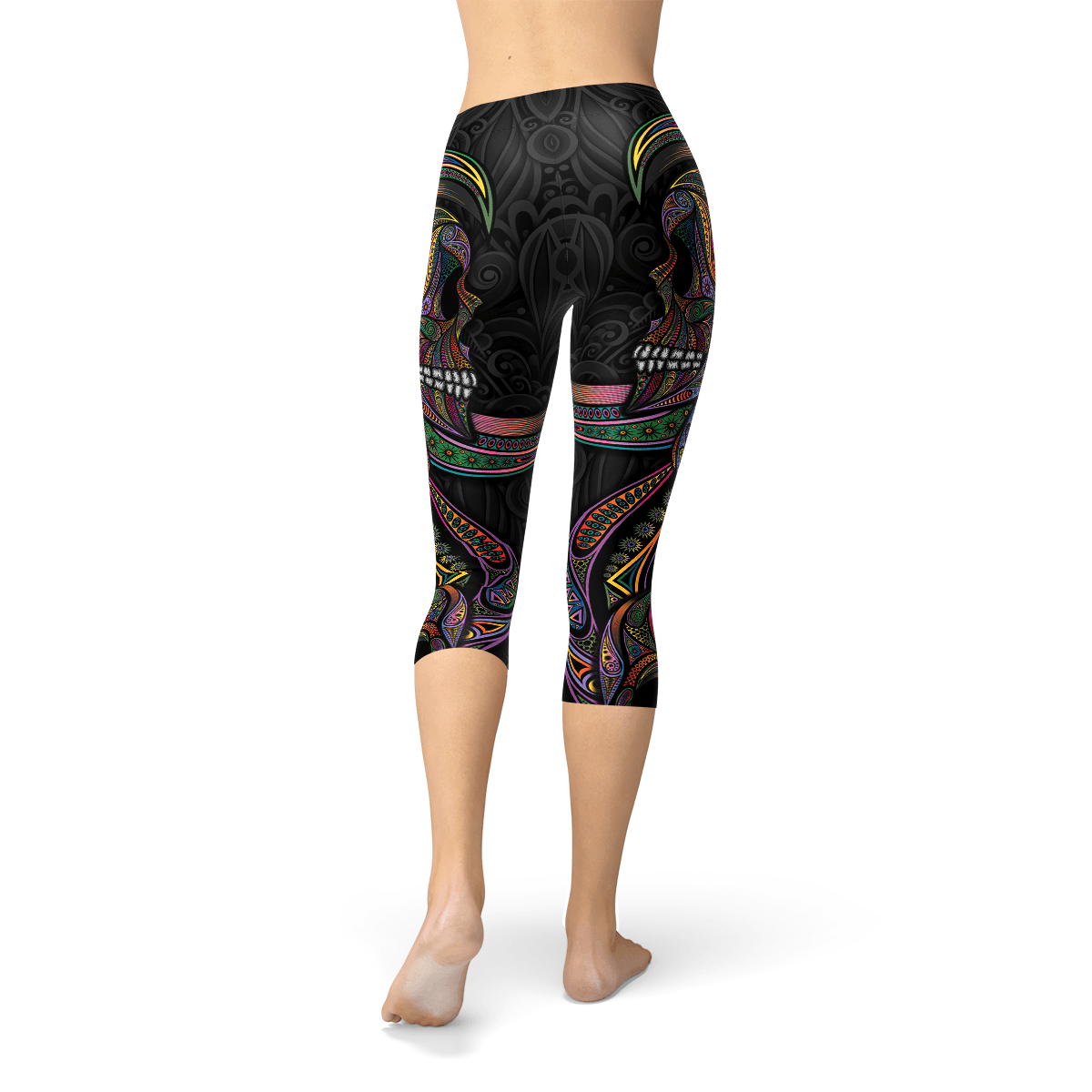 image-Womens Sugar Skull Capri Leggings