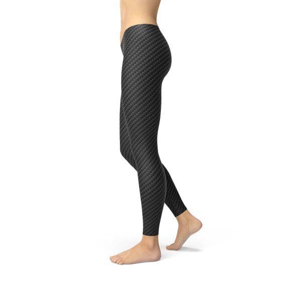 image-Womens Black Carbon Fiber Leggings