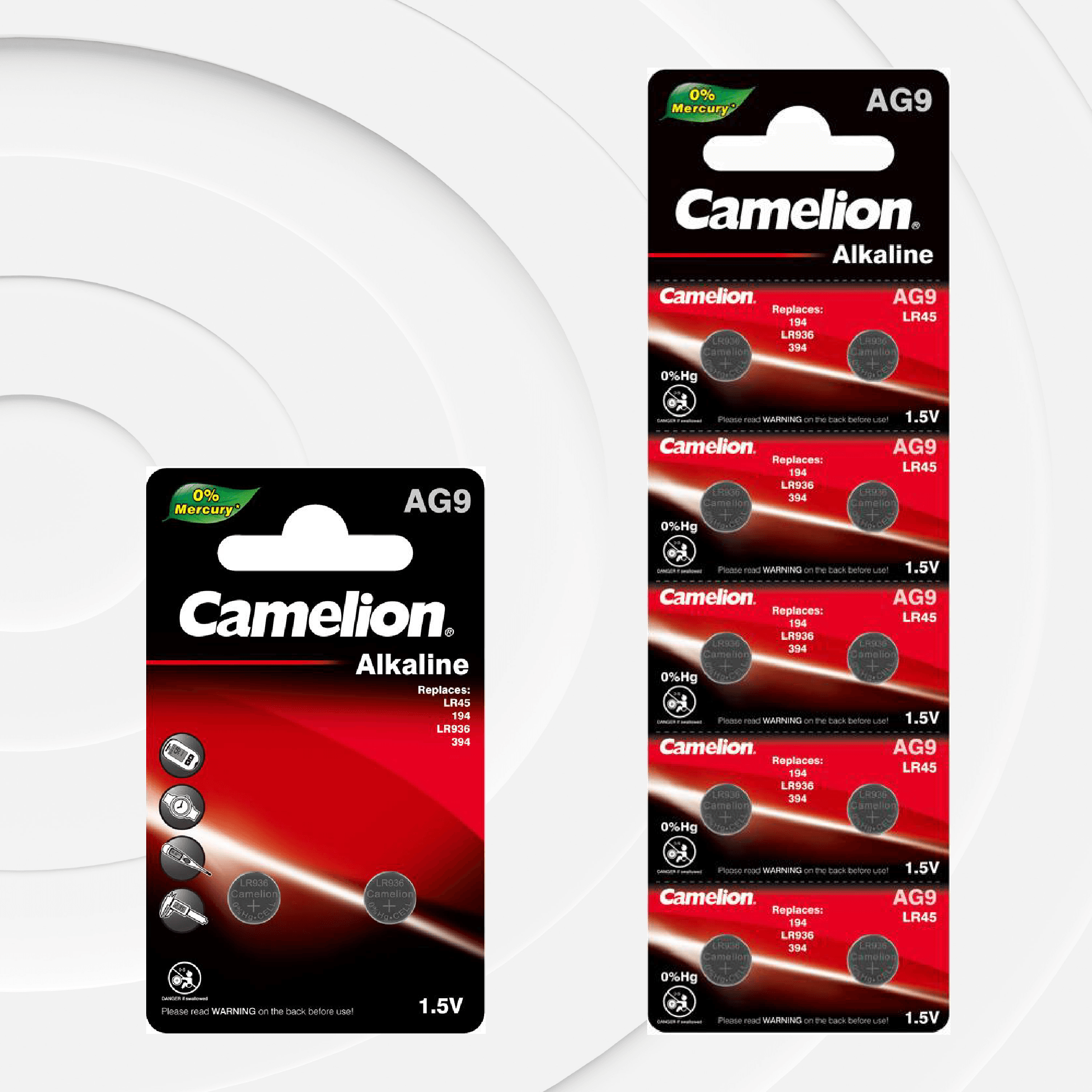 image-Camelion AG9 / G9 / LR936 / LR45 / 194 / SR936W / GP94A / 394 1.5V