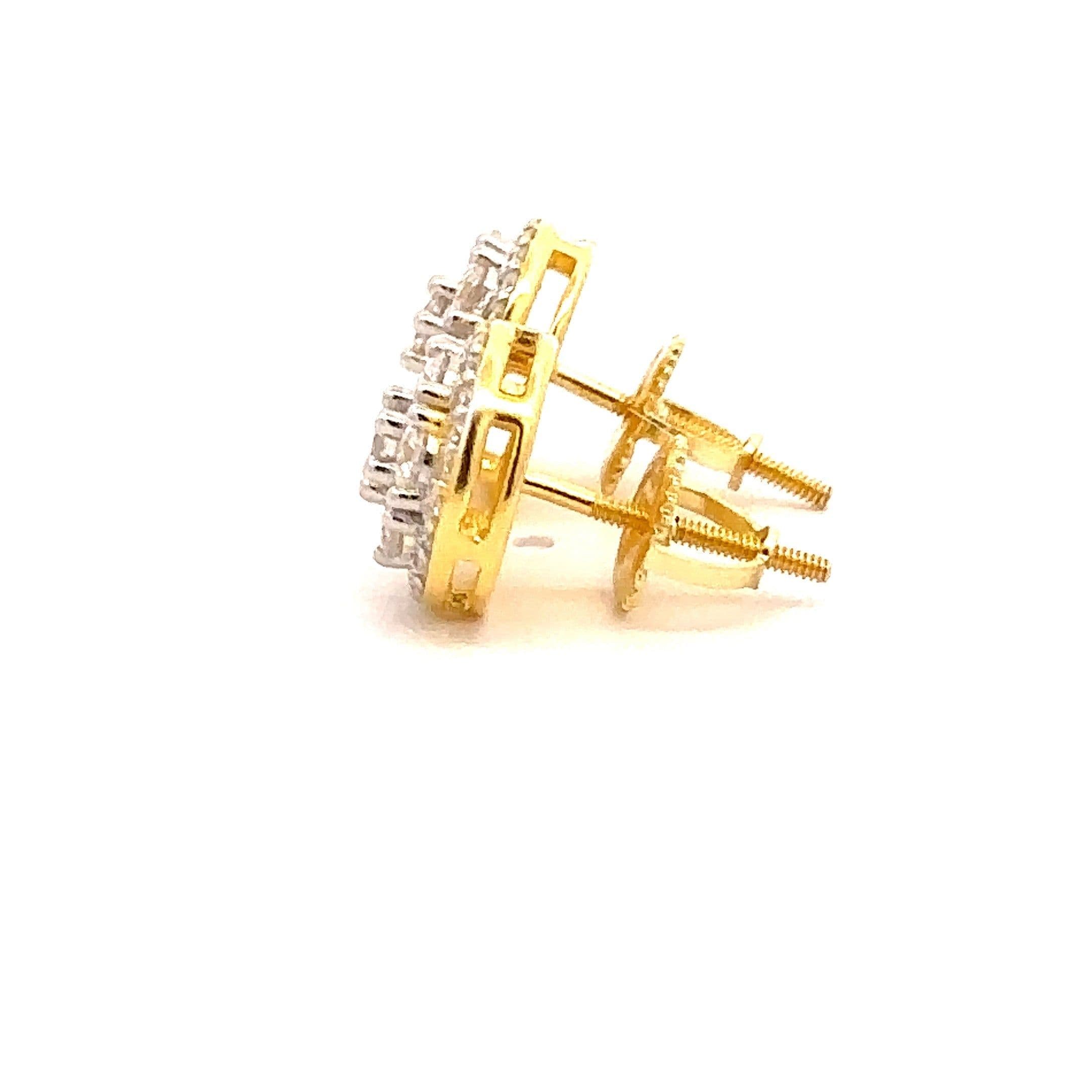 image-DRACONIS 0.41 CTW 925 GOLD MOISSANITE ICED OUT EARRING | 995002