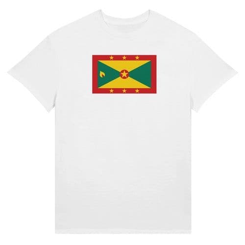 image-Drapeau de la Grenade - T-shirt unisexe ras du cou en coton ultra |