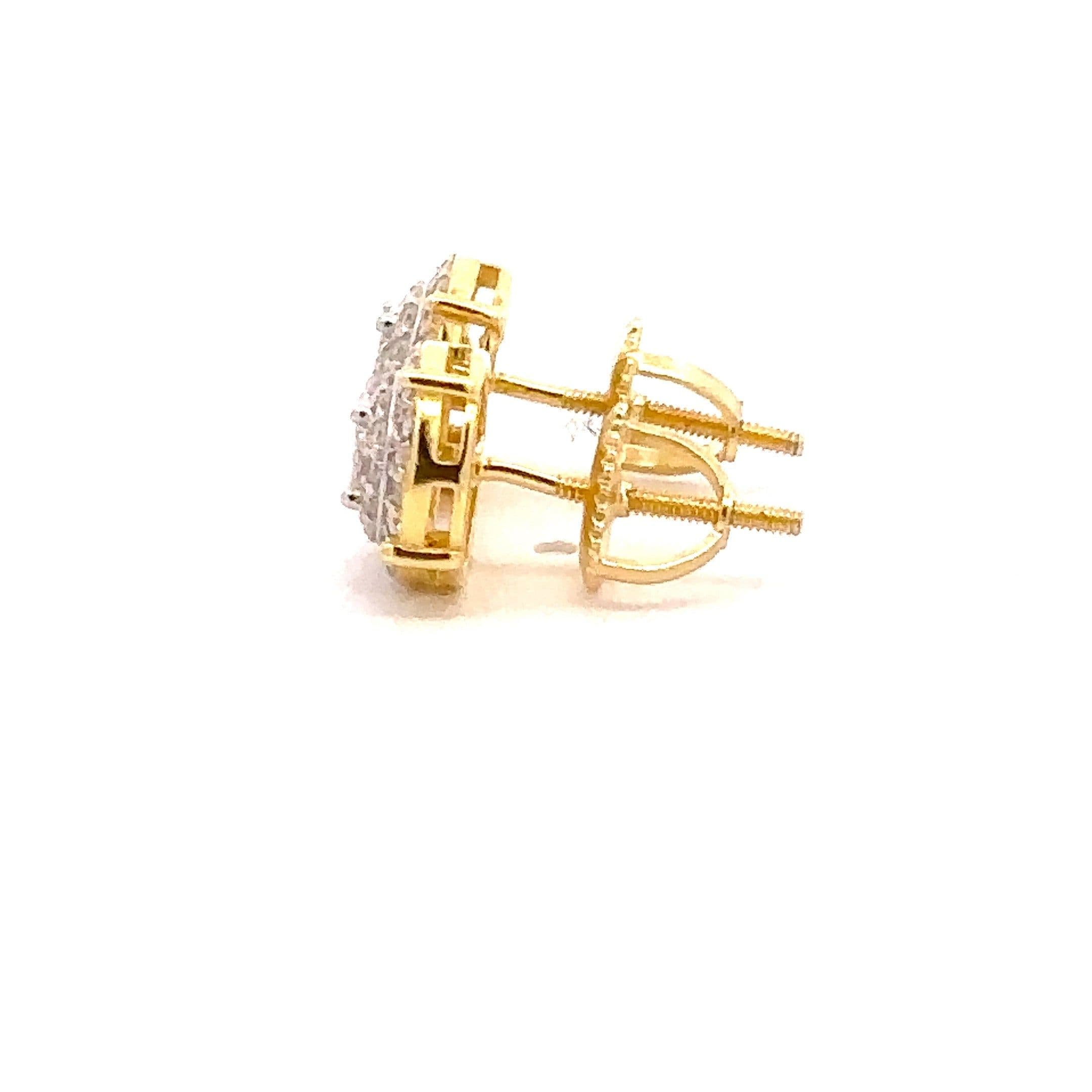 image-FATHOM 0.56 CTW 925 GOLD MOISSANITE ICED OUT EARRING | 995012