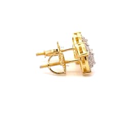 image-FATHOM 0.56 CTW 925 GOLD MOISSANITE ICED OUT EARRING | 995012
