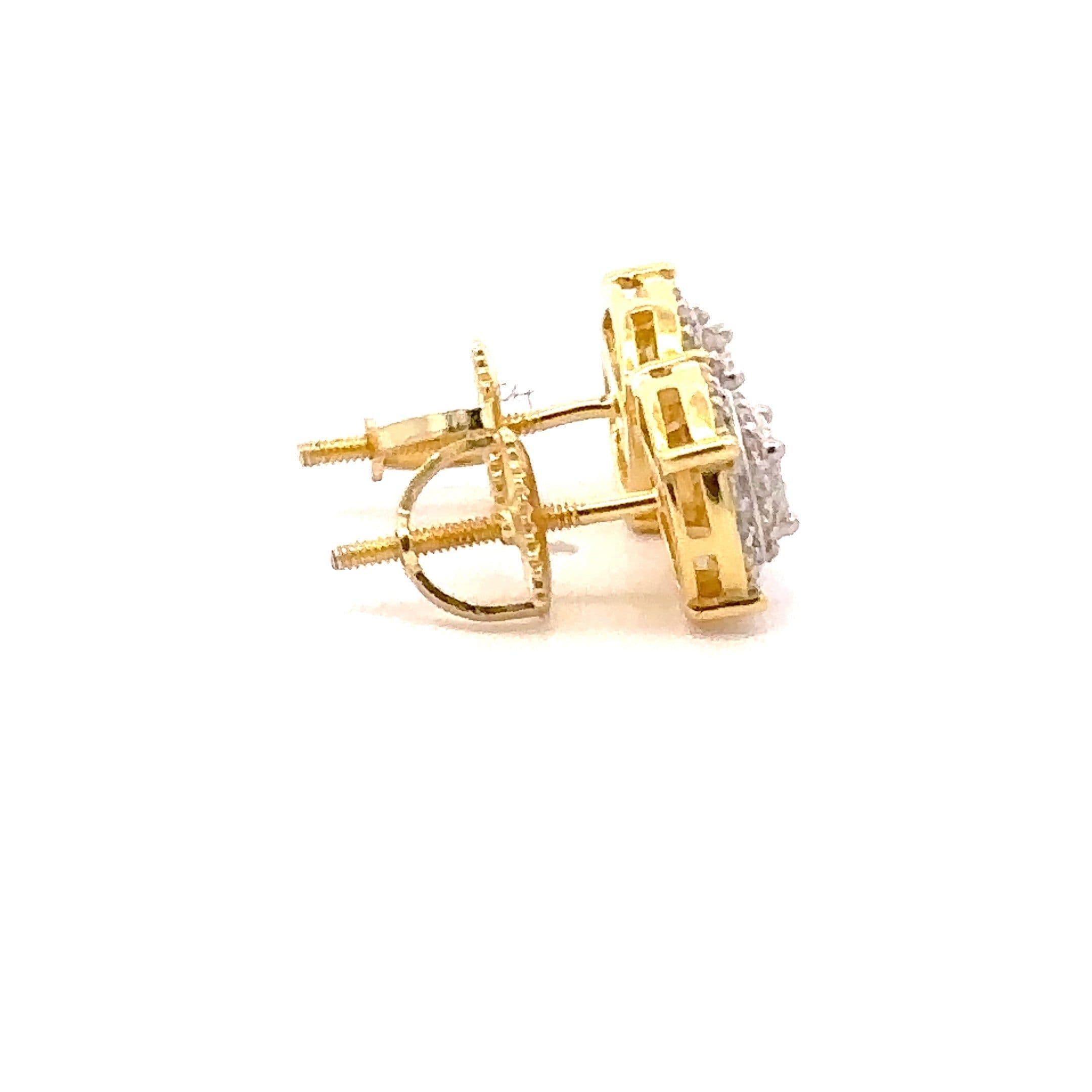 image-FATHOM 0.56 CTW 925 GOLD MOISSANITE ICED OUT EARRING | 995012