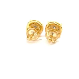 image-FATHOM 0.56 CTW 925 GOLD MOISSANITE ICED OUT EARRING | 995012