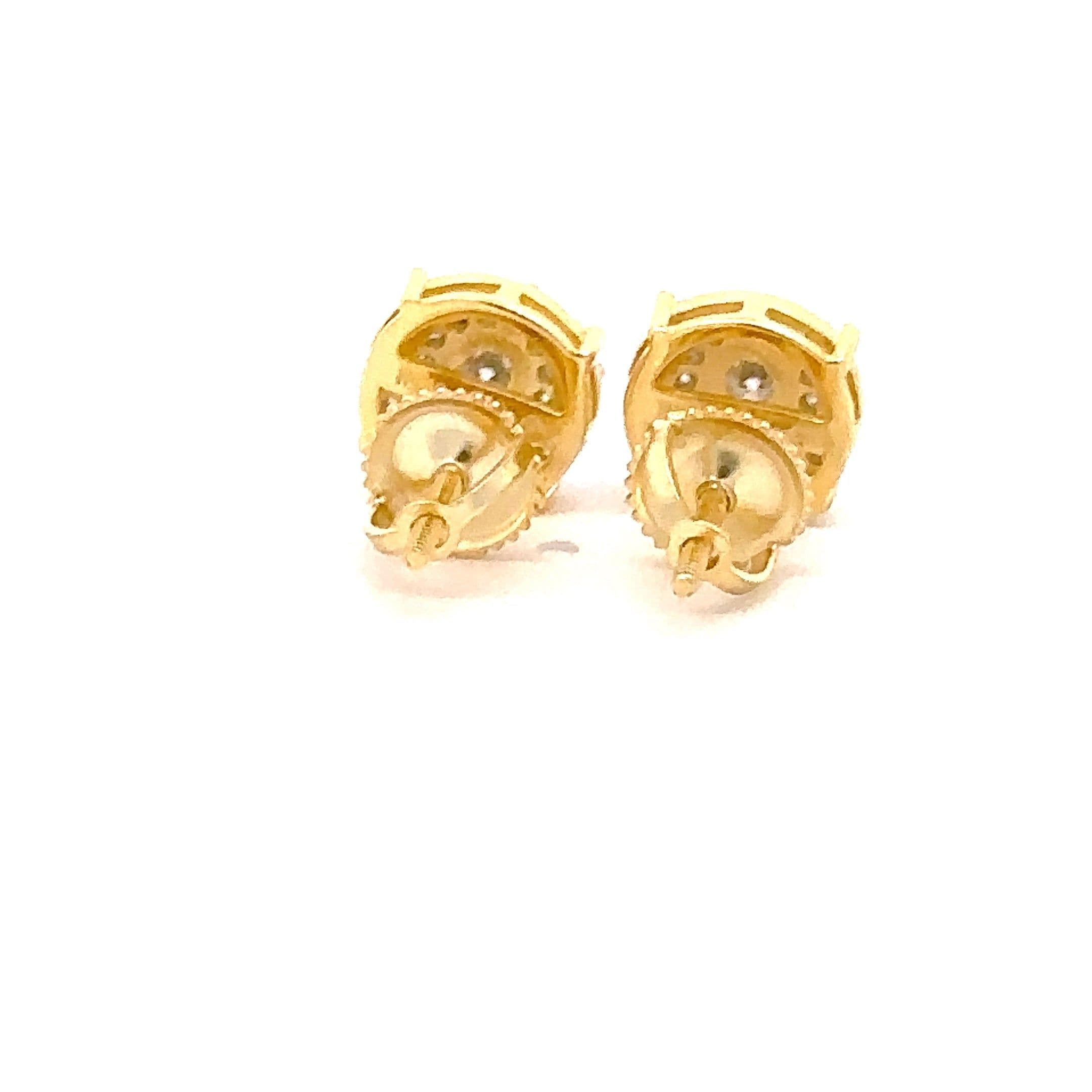 image-FATHOM 0.56 CTW 925 GOLD MOISSANITE ICED OUT EARRING | 995012