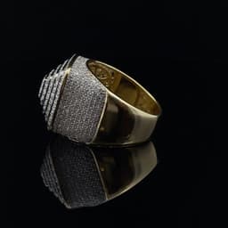 image-SOLARE 925 MOISSANITE MENS RHODIUM ICED OUT RING | 995522