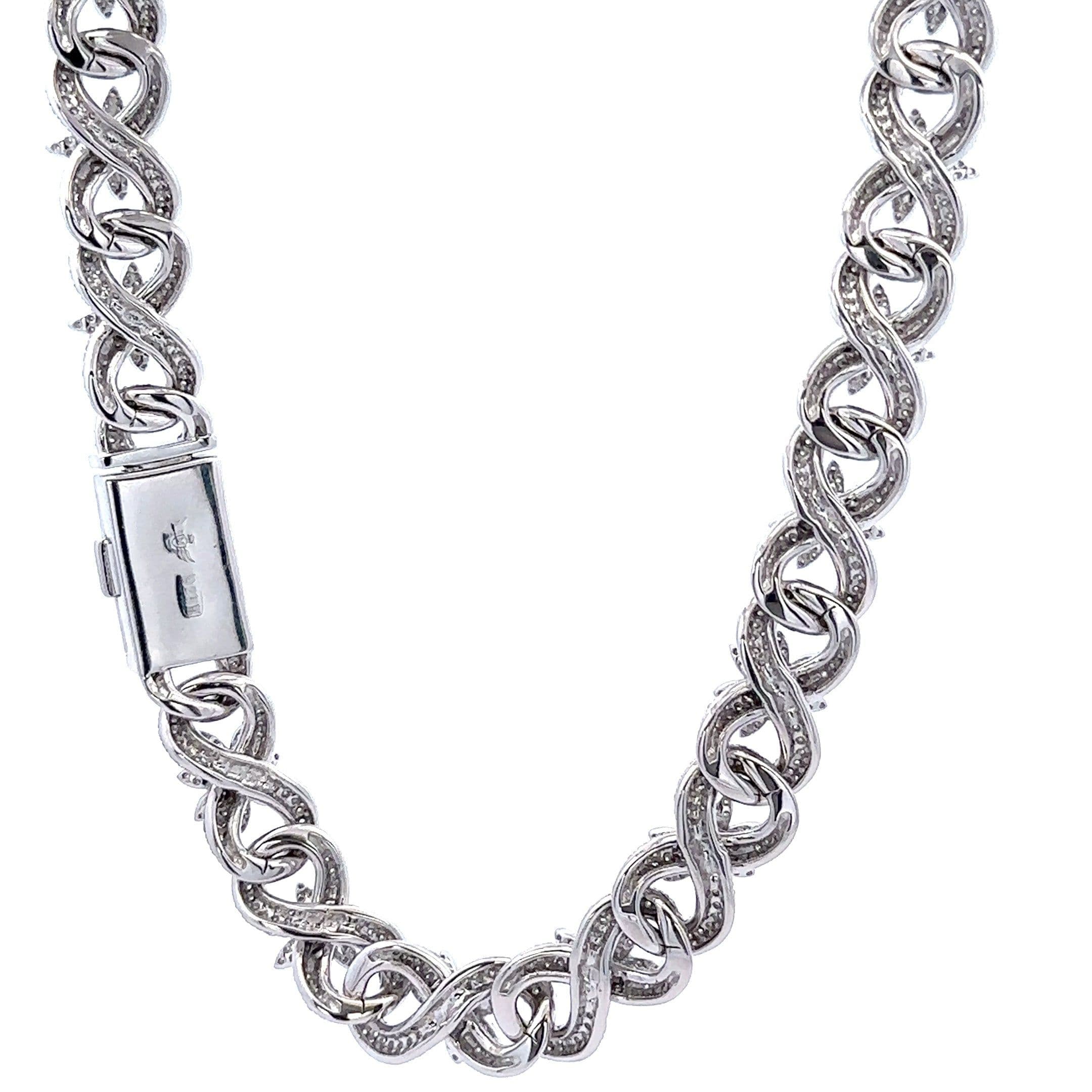 image-ORIN 12.70 CTW 5 MM RHODIUM MOISSANITE ICED OUT CHAIN | 995811