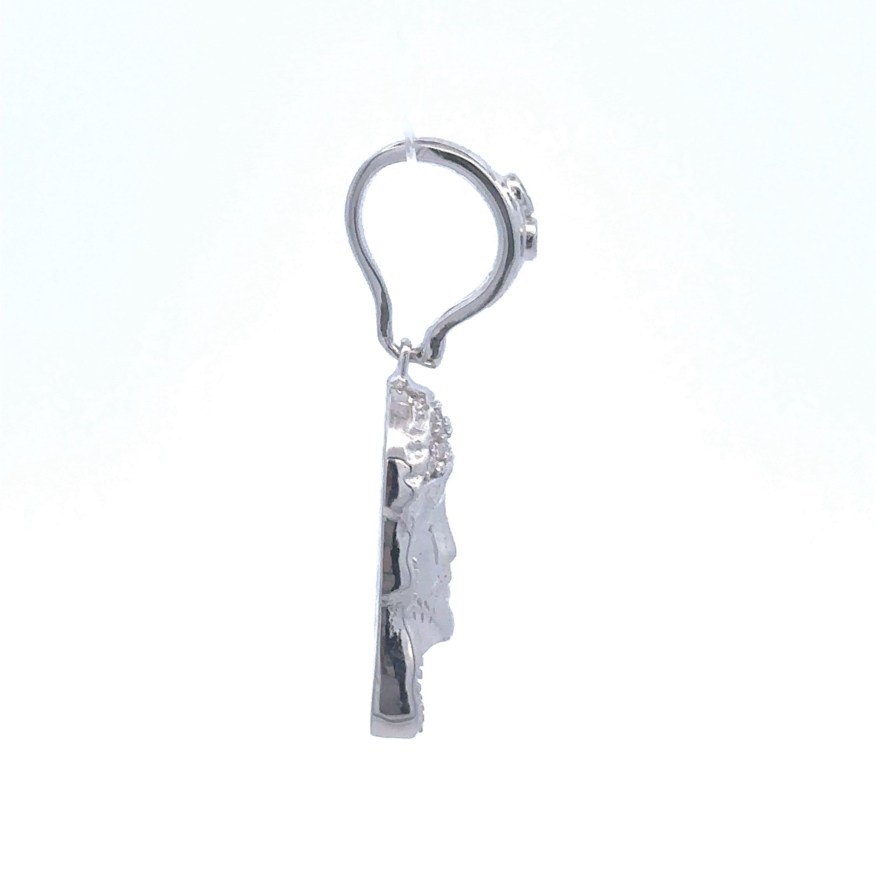 image-ALAREALIS 0.12 CTW 925 CZ MOISSANITE RHODIUM PENDANT I 996231