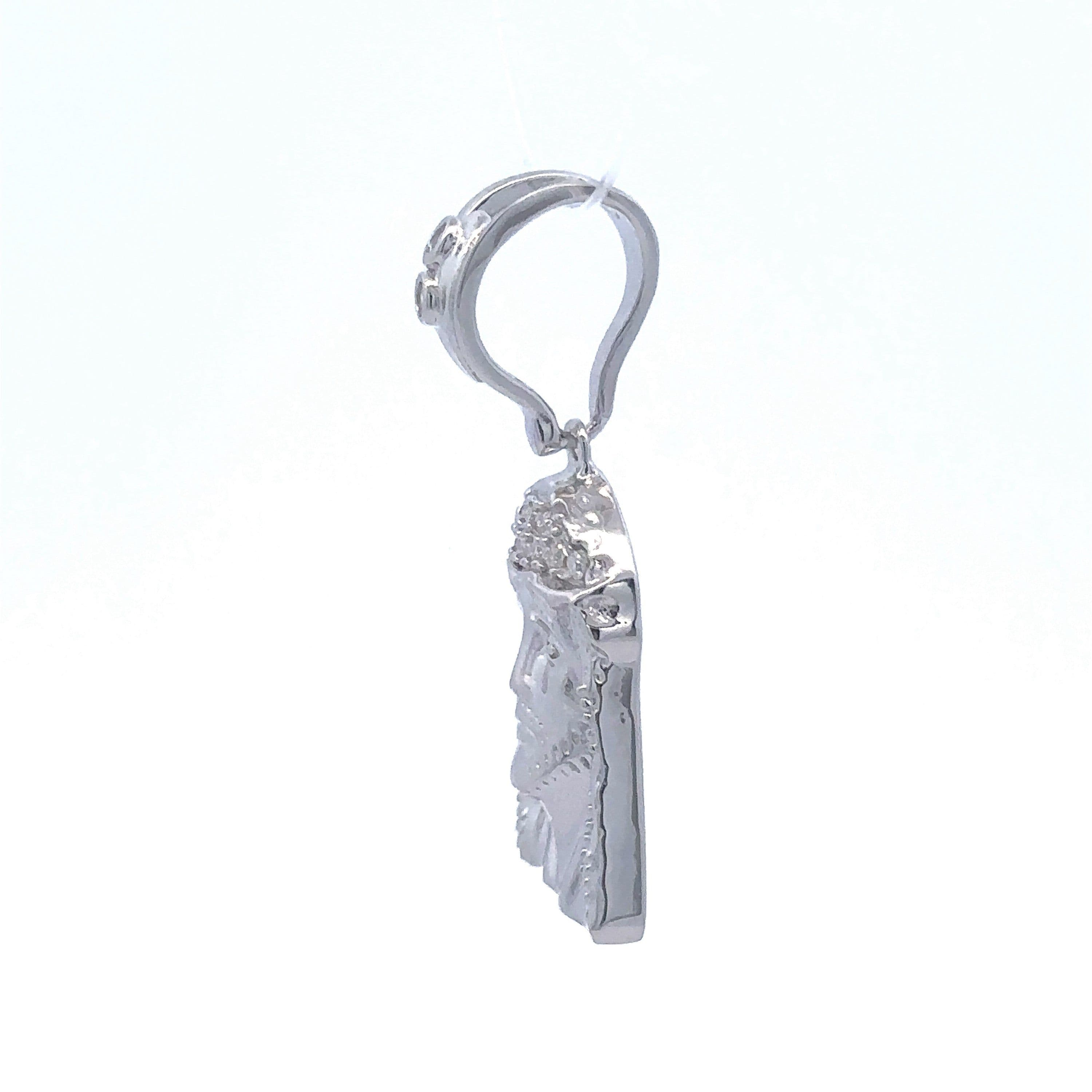 image-ALAREALIS 0.12 CTW 925 CZ MOISSANITE RHODIUM PENDANT I 996231