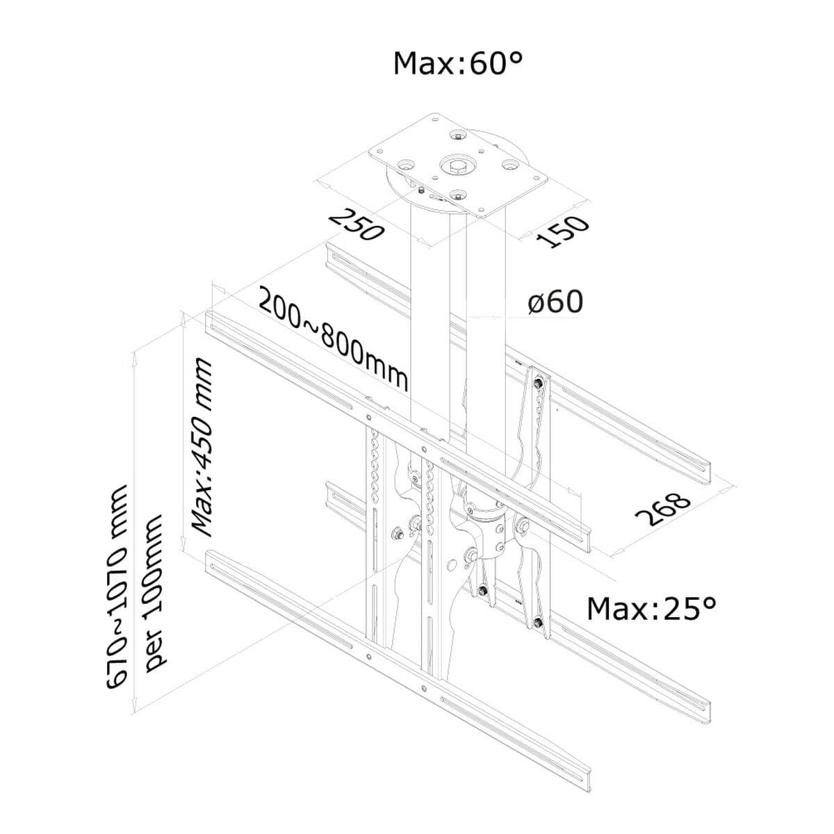 image-TV Mount Neomounts PLASMA-C100D 75" 37" 50 kg