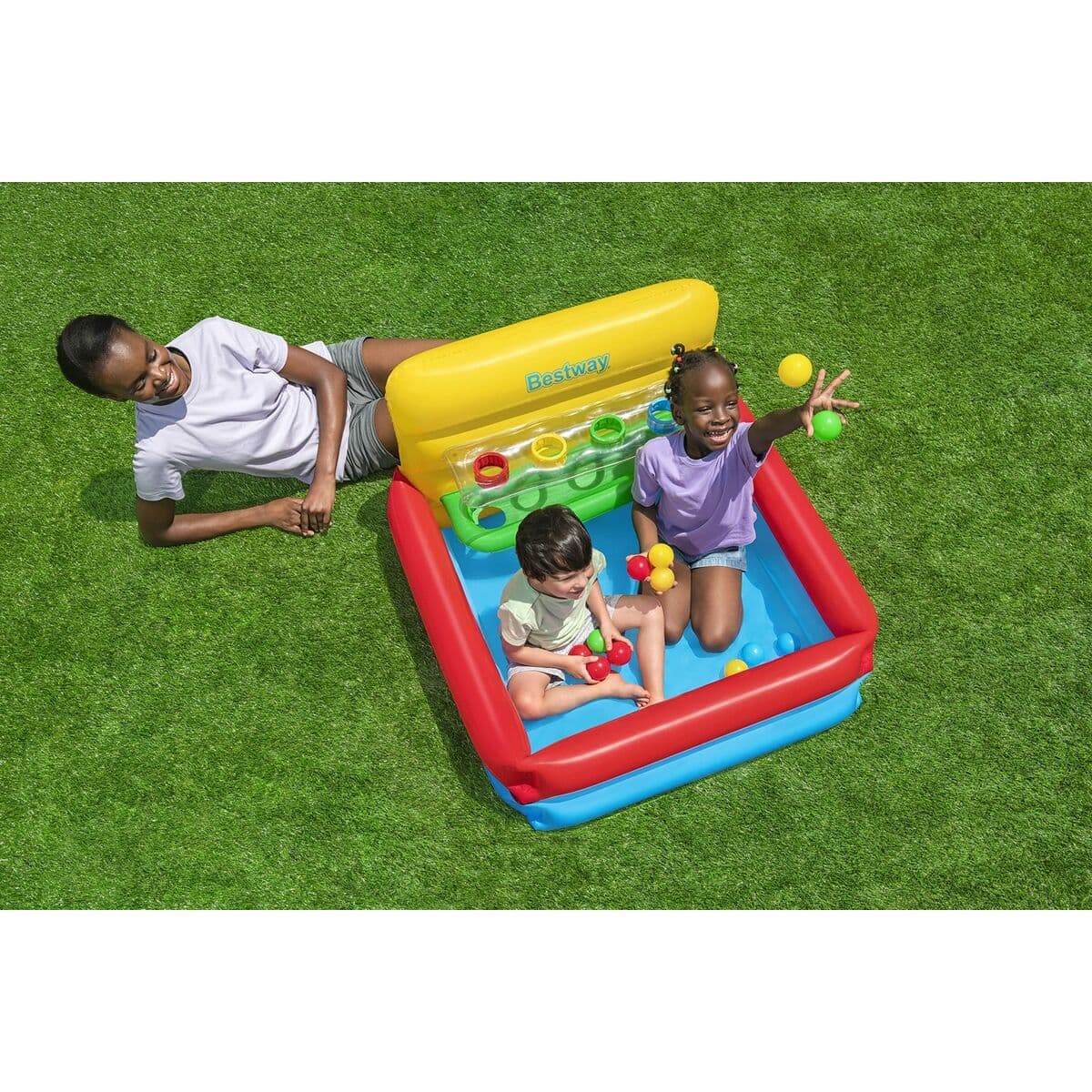image-Bestway Inflatable Kids Pool with Balls 104x94x61 cm +2 Years Garden 52546